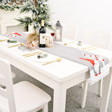Christmas decorations, faceless dolls, gray table flags, family atmosphere decoration, tablecloths, placemats, festive use