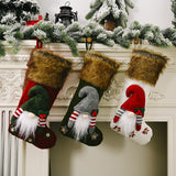 Christmas decoration products, faceless doll plush Christmas socks, creative faceless doll gift socks, elderly socks