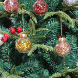 Christmas Ball Transparent PET Laser Silk Grass Ball Christmas Tree Pendant Decoration Props 4PCS per box