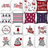 Cartoon Christmas Pillow Cover Home Office Sofa Cushion Pillowcase Home Furnishings