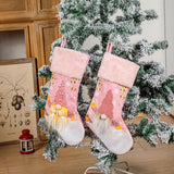 Christmas Decoration Christmas Socks Pink Glowing Rudolf Christmas Socks Children's Festival Gift Bag