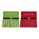 Christmas party supplies, gift backrests, sequin fabric chair covers, Christmas home furnishings