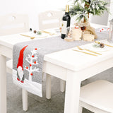 Christmas decorations, faceless dolls, gray table flags, family atmosphere decoration, tablecloths, placemats, festive use