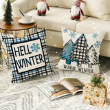 Christmas tree checkered pillow cover holiday bedroom decoration pillowcase office seat linen waist pillowcase