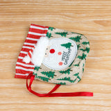 Christmas Apple Bag Accessories Linen Cartoon Santa Claus Snowman Gift Bag Candy Bag Gift Bag