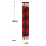 Christmas decorations Black and red checkered table flag decoration for Christmas, dwarf, faceless elderly, table mat, Nordic napkins