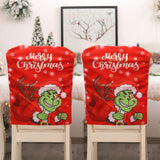 Christmas Restaurant Decoration Greentown Thief Green Green Hair Monster Red Fabric Chair Cover New Back Cover