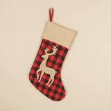 Large plaid cloth socks Christmas socks decoration gift bag Candy socks gift bag