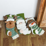 Christmas decorations, hanging decorations, candy socks, gift socks, Christmas gifts, green Christmas socks