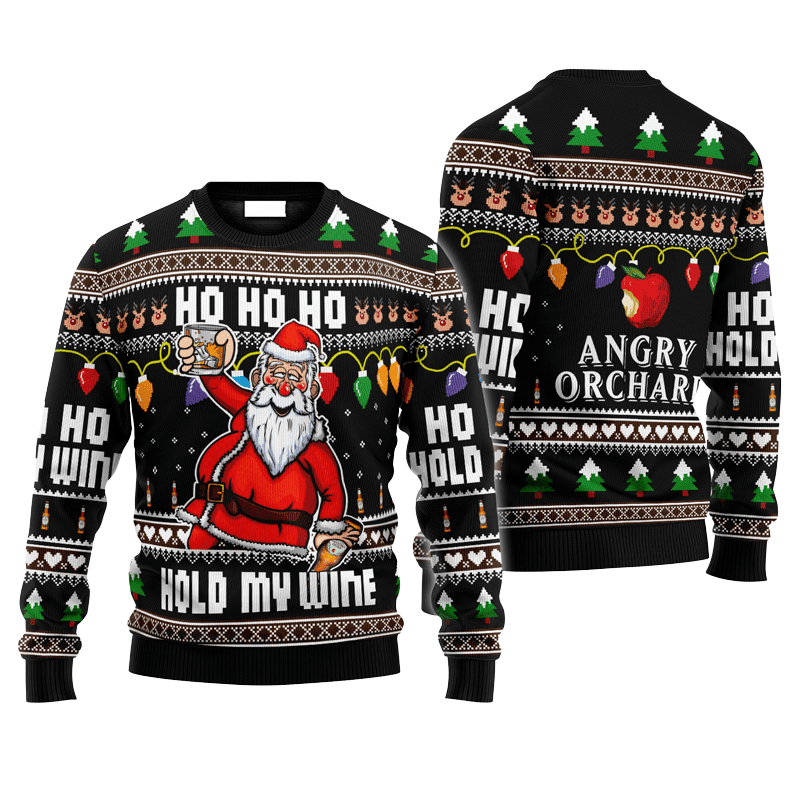 Angry Orchard Drunken Santa Ugly Sweater