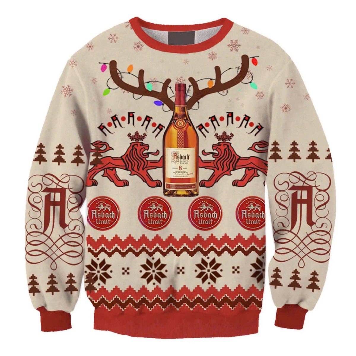 Asbach Uralt Reindeer Christmas Ugly Sweater