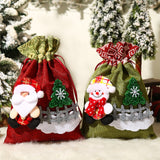 Christmas Decoration Cute Snowman Fence Handbag Bundle Pocket Children's Festival Gift Bag