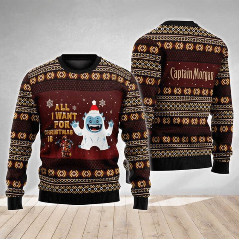 Captain Morgan Yeti Ugly Sweater