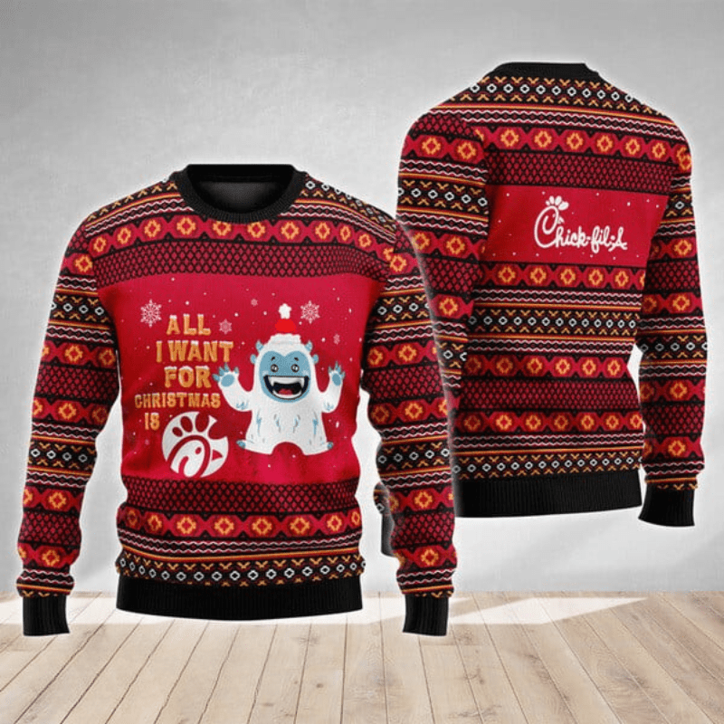 Chick-fil-A Yeti Ugly Sweater