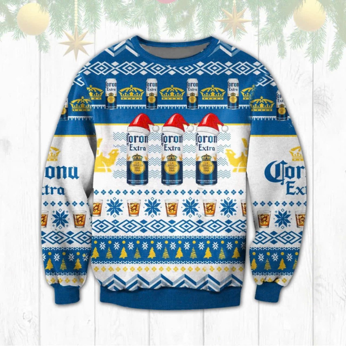 Corona Extra Santa Clause Christmas Ugly Sweater