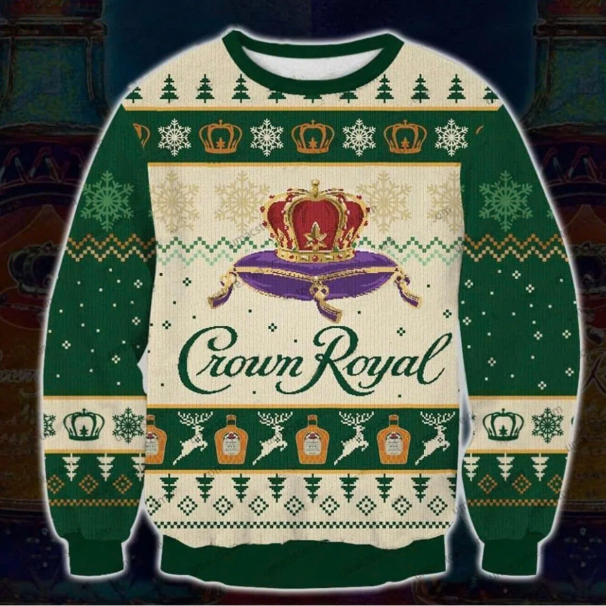 Crown Royal Reindeer Ugly Christmas Sweater