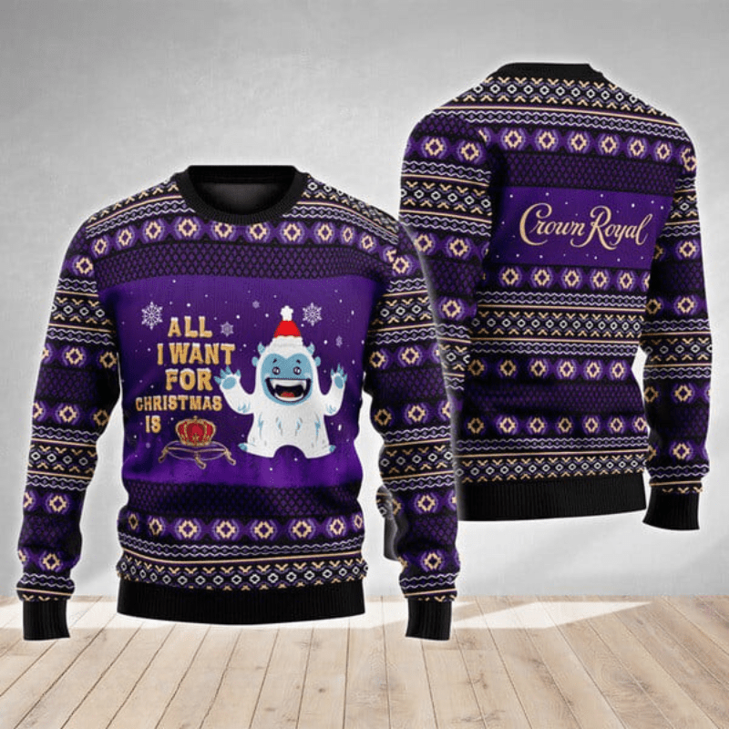 Crown Royal Yeti Ugly Sweater
