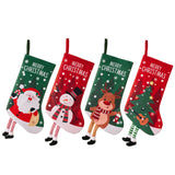 Christmas decorations, colorful prints, Christmas socks, Santa Claus gift socks, snowman gift bags, red and green leg hanging Christmas socks