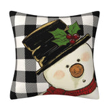 Christmas Snowman Pillow Cover, Big Red Snowman Printed Cushion Cover, Decorative Sofa Cover, Home Furnishings