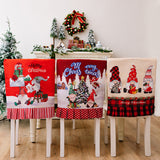 Christmas Decorative Supplies Creative Printed Chair Cover Red Home Atmosphere Decoration Chair Cover