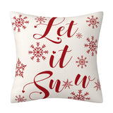 Red Christmas Snowflake Pillow Cover Amazon Home Sofa Cushion Cover Holiday Decoration Pillow