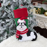 Christmas Decorations Cartoon 3D Creative Cat and Dog Socks Christmas Candy Bags Home Decoration Pendants