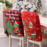 Christmas Restaurant Decoration Greentown Thief Green Green Hair Monster Red Checkered Fabric Chair Cover Back Cover