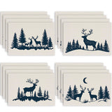 Christmas placemat reindeer print decoration insulation mat kitchen dining table coaster