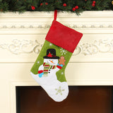 Christmas Socks Gift Bag Linen Santa Claus Embroidery Christmas Socks Christmas Gifts Christmas Pendants