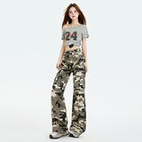 Camouflage Cargo Pants for Women with Multiple Pockets