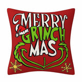 Grinch Christmas Pillow Cover Amazon Home Christmas Decoration Cushion Sofa Pillowcase Combination