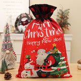 Christmas gift bag, large size, children's candy bag, flannel printed, elderly drawstring drawstring drawstring drawstring bag
