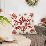 Christmas red ball pillow cover Christmas holiday themed home decoration pillowcase linen waist pillow