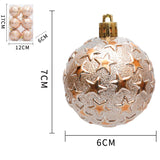 Christmas 6cm Decorative Ball with Starry Sky Relief, Christmas Electroplating Ball Pendant, Venue Decoration Ball