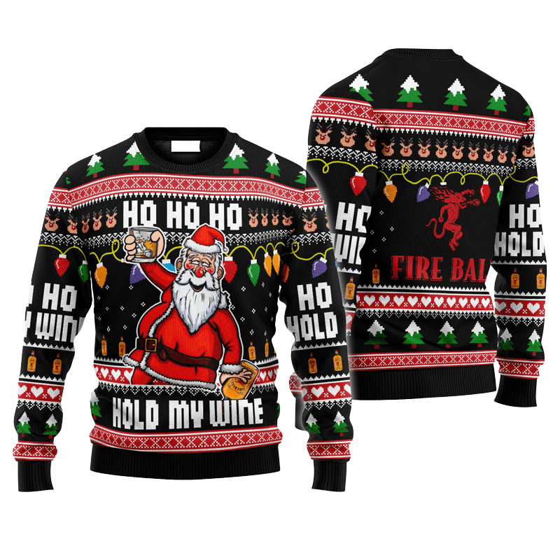 Fireball Drunken Santa Ugly Sweater