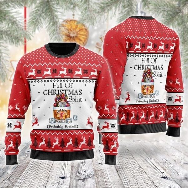 Fireball Full of Christmas Ugly Sweater