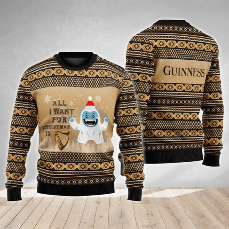Guinness Yeti Ugly Sweater