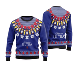 Michelob Ultra Circle Christmas Star Ugly Sweater