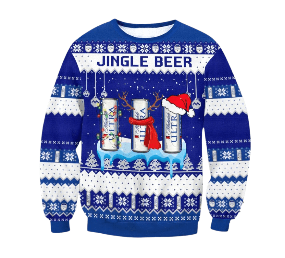 Michelob Ultra Jingle Beer Ugly Sweater