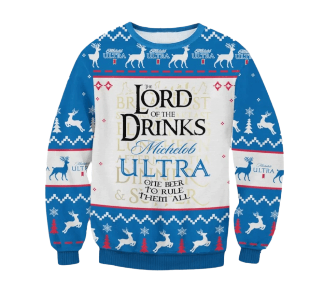 Michelob Ultra Lord Of The Drink Ugly Sweater