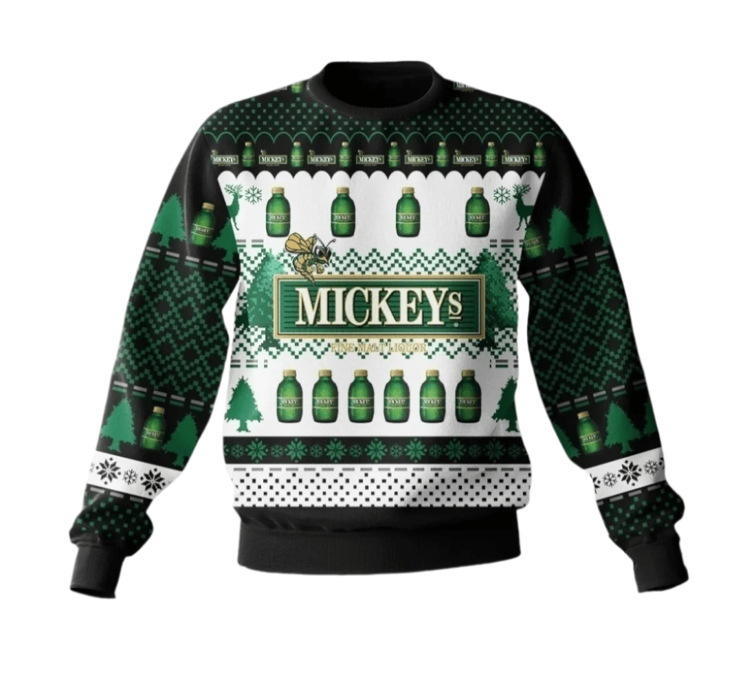 Mickey's Malt Christmas Ugly Sweater
