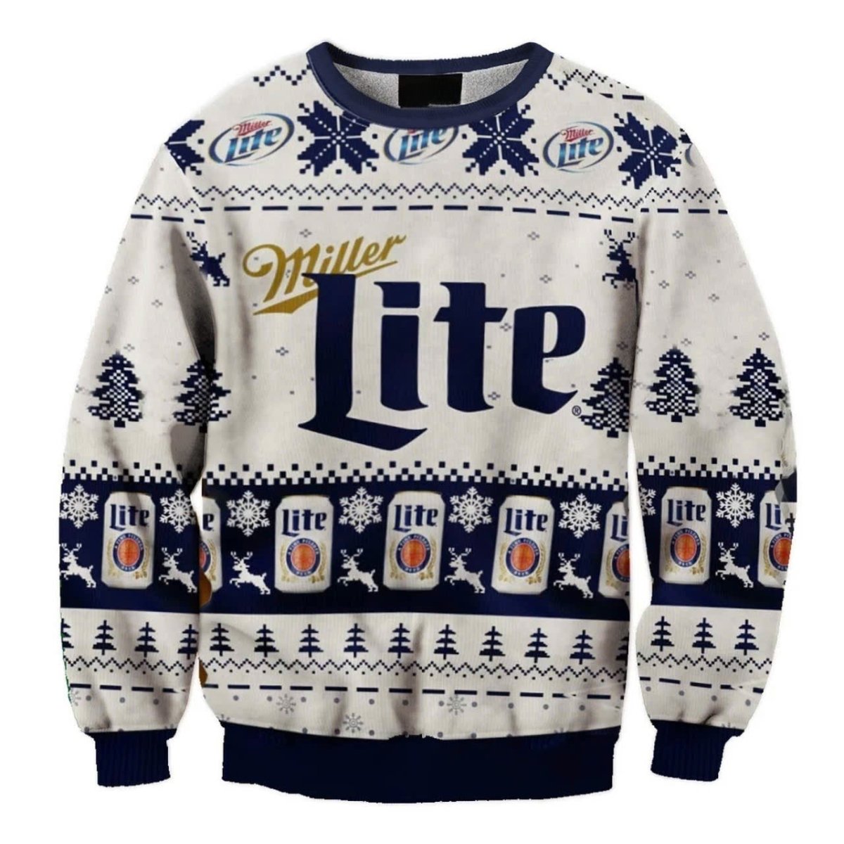Miller Lite Christmas Holiday Ugly Sweater