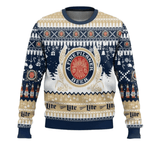 Miller Lite Christmas Peaceful Night Ugly Sweater