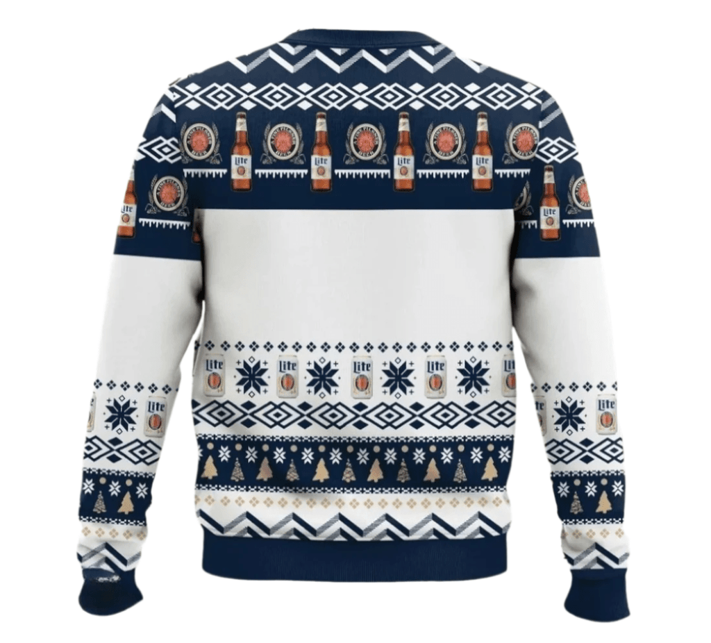 Miller Lite Drink Drank Drunk Ugly Sweater