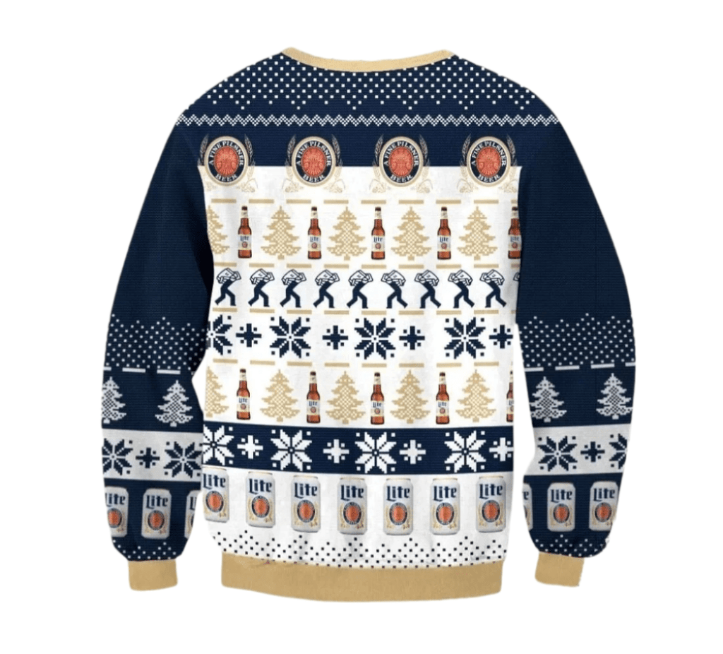 Miller Lite Merry Drunk Ugly Sweater