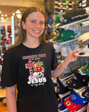 Mississippi State in my veins Jesus in my heart mascot cross shirt