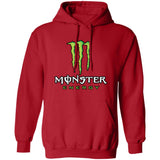 Red hoodie with Monster Energy logo on a white background