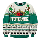 Nordbrand Pfefferminz Christmas Reindeer Ugly Sweater