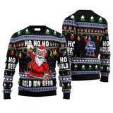 Pabst Blue Ribbon Drunken Santa Ugly Sweater