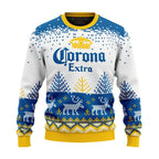 Personalized Corona Extra Reindeer Christmas Ugly Sweater